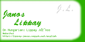 janos lippay business card